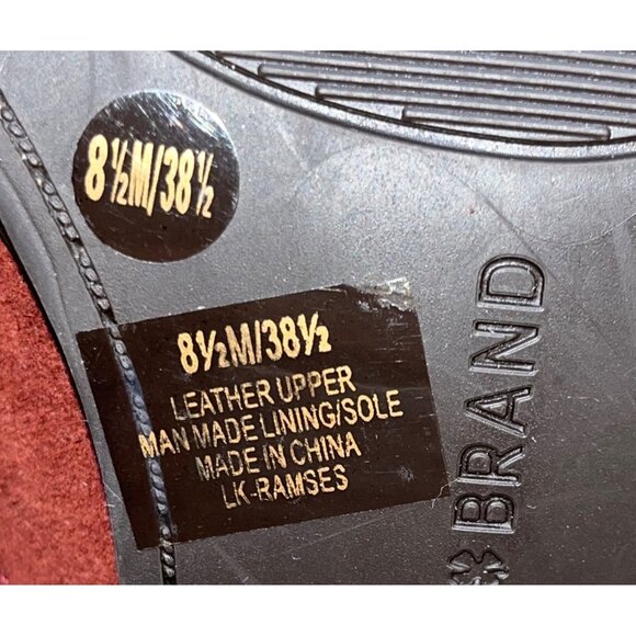 Lucky Brand Women’s Burgundy Suede Block Heel Ramses Ankle Boots Size 8.5M - Picture 6 of 10